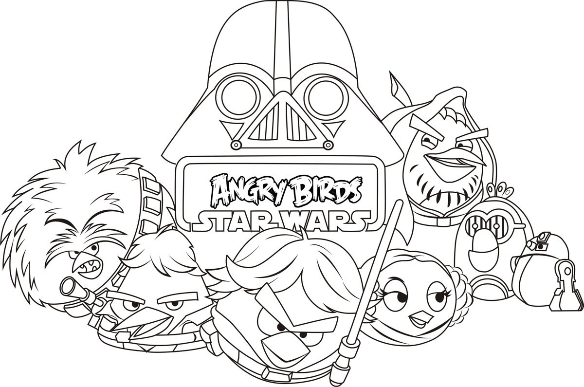 Free Angry Birds Star Wars coloring page