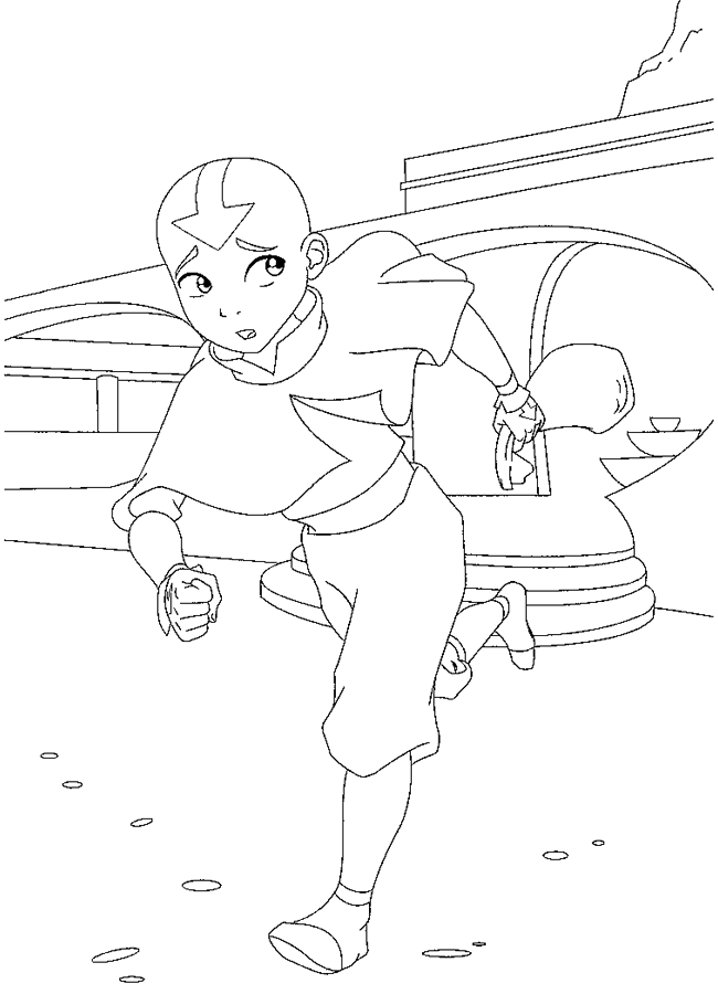 Aang Avatar coloring page