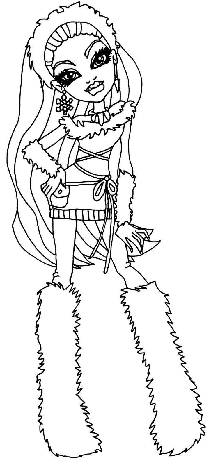 Monster High Abbey Bominable coloring page