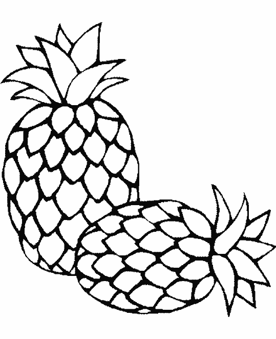 Disegno di Frutta ananas da colorare