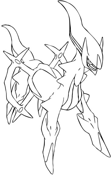 Legendary Pokemon Arceus coloring page