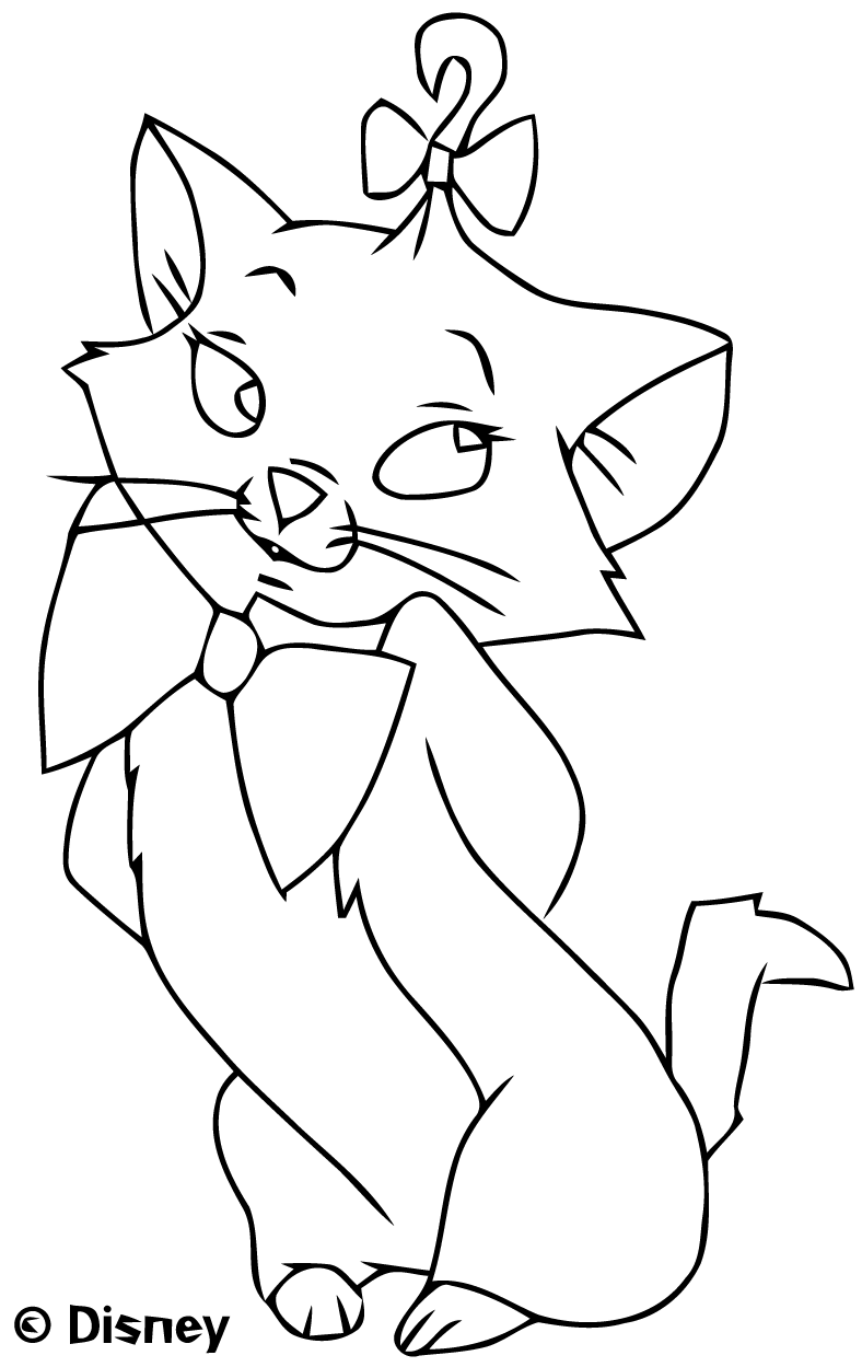 Aristochat Marie coloring page