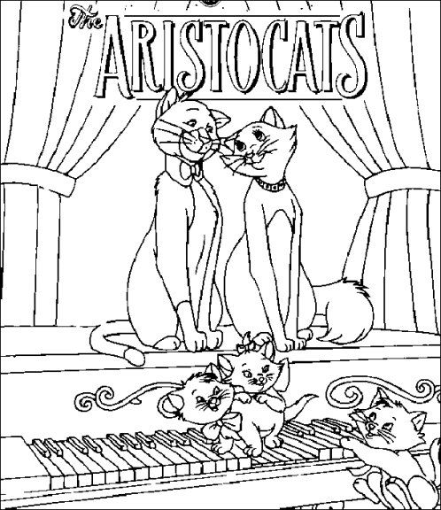Coloriage aristochats