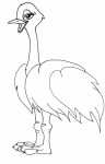 Ostrich coloring page