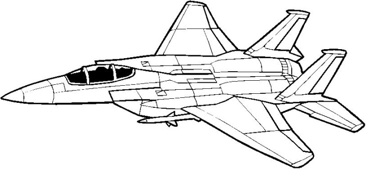 Disegno di Aereo da combattimento da colorare