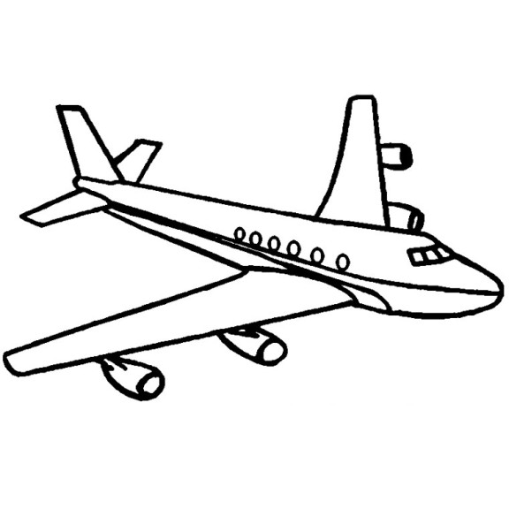 Travel Plane coloring page