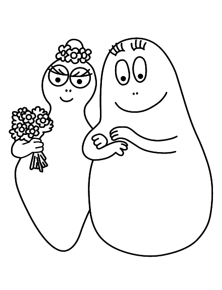 Pagina Di Barbamamma E Barbapapà Da Colorare
