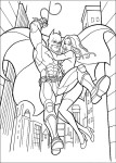 Coloriage Batman sauve une femme