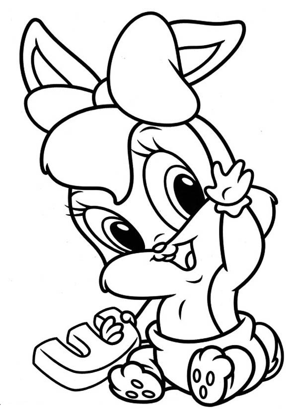 Baby Lola Bunny coloring page