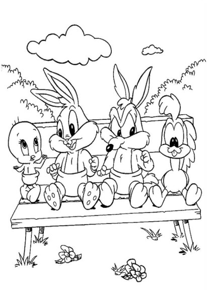 Disegno di Bambino Looney Tunes da colorare