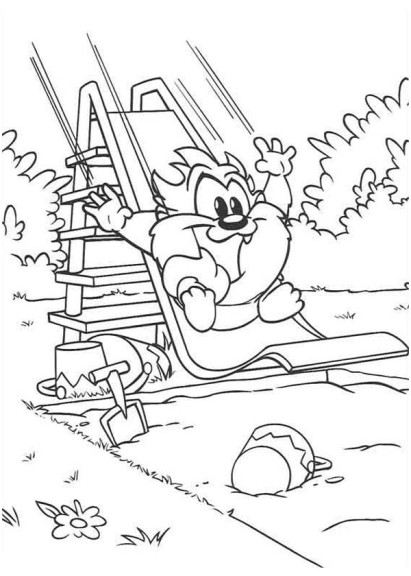 Baby Taz coloring page