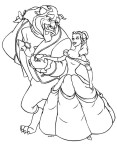 Coloriage Belle et la bete Disney