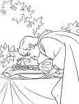 Coloriage Blanche Neige le baiser