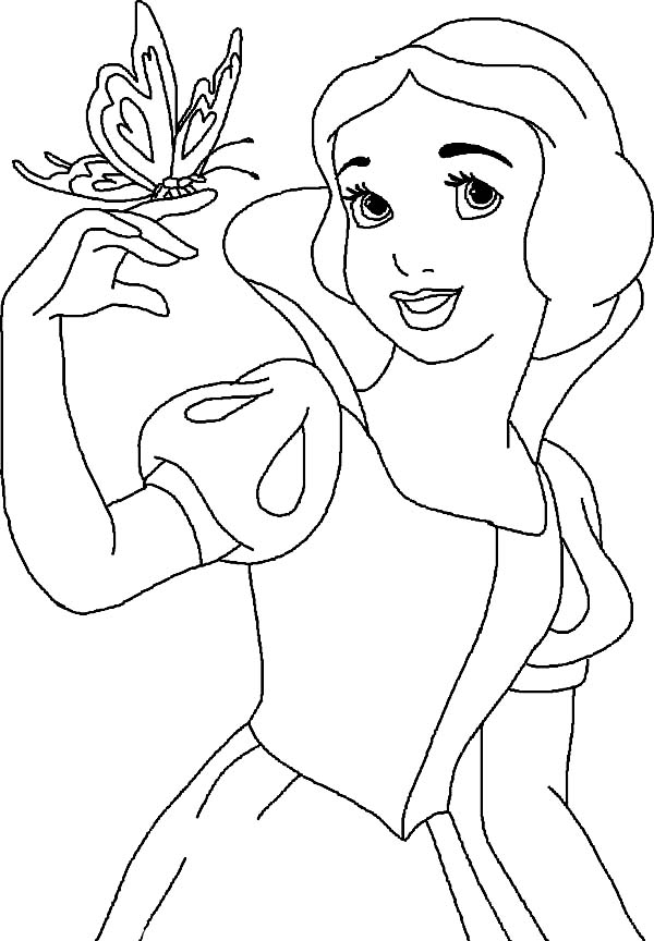 Coloriage Blanche Neige princesse