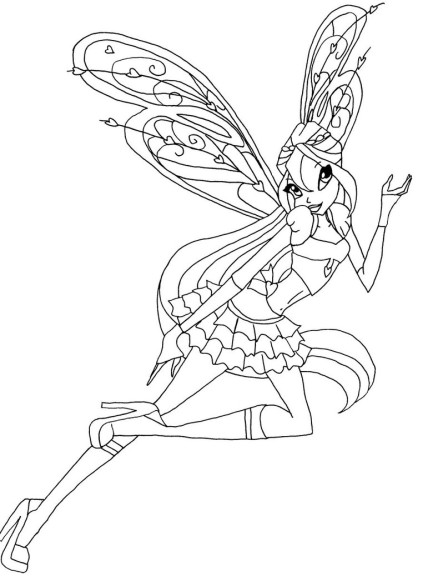 Bloom Believix Winx coloring page