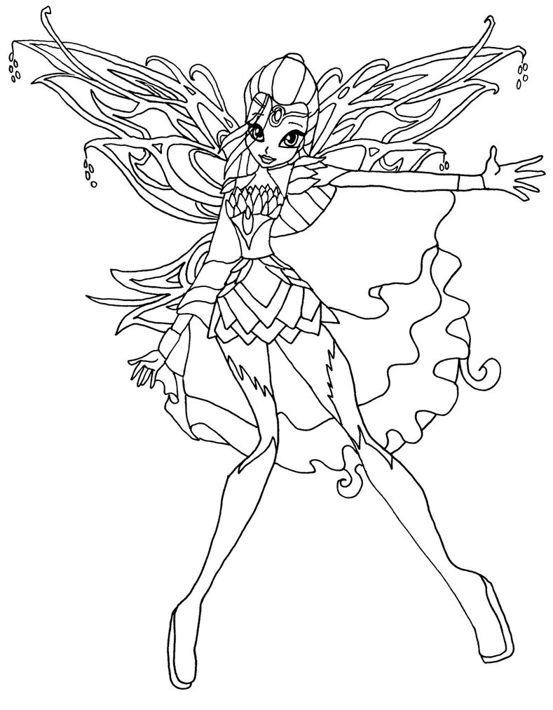 Coloriage Bloom Bloomix Winx à imprimer