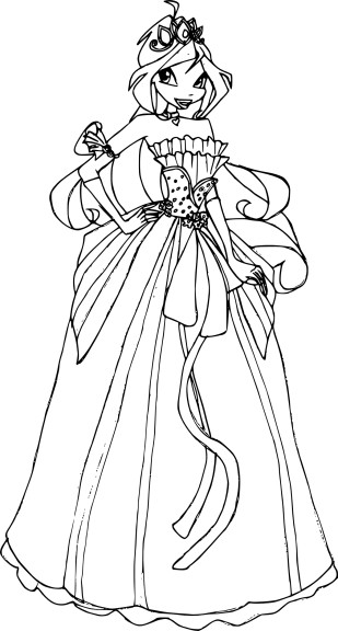 Coloriage Bloom princesse