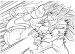 Boo! Boo! Vs Goku Coloring Page