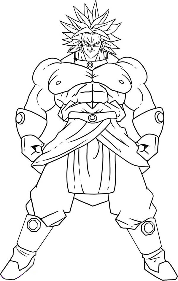 Broly Dbz coloring page
