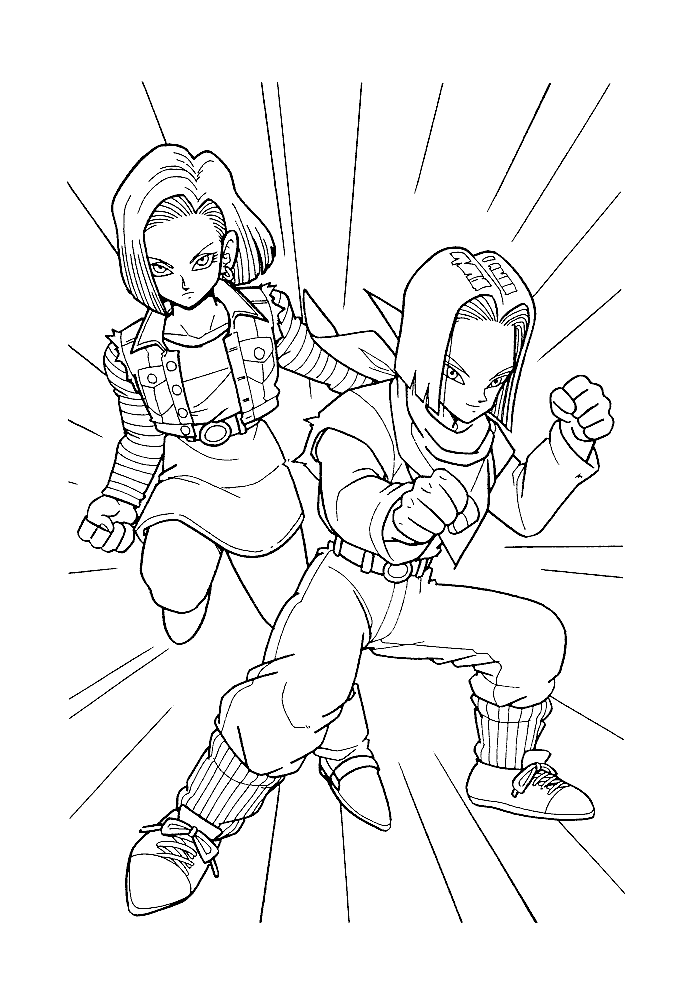 C 17 And C 18 Dbz coloring page