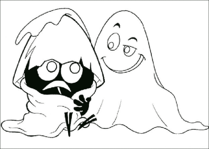 Calimero Halloween coloring page