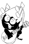 Calimero Music coloring page