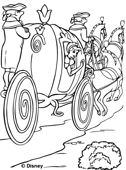 Cinderella Carriage coloring page