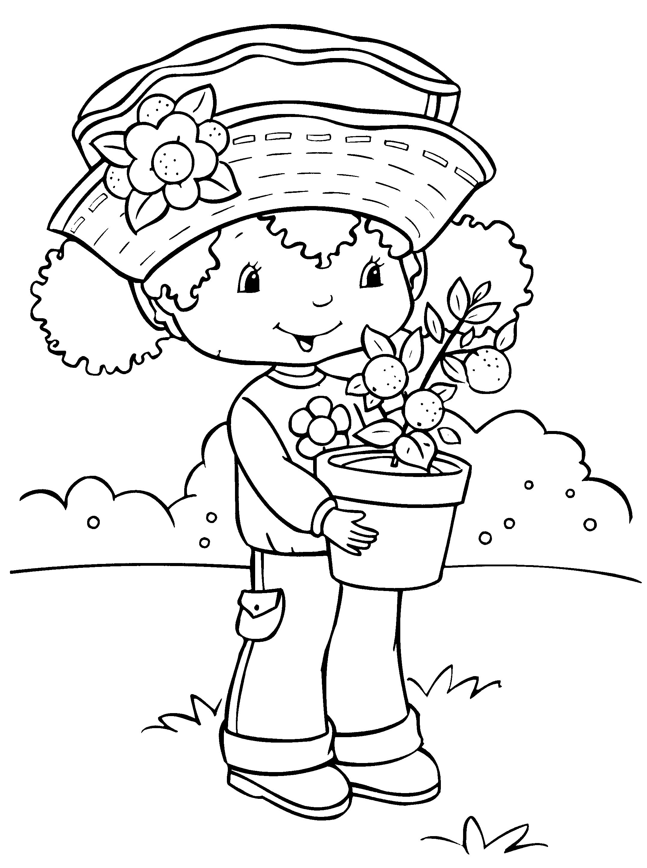 Charlotte Cartoon coloring page