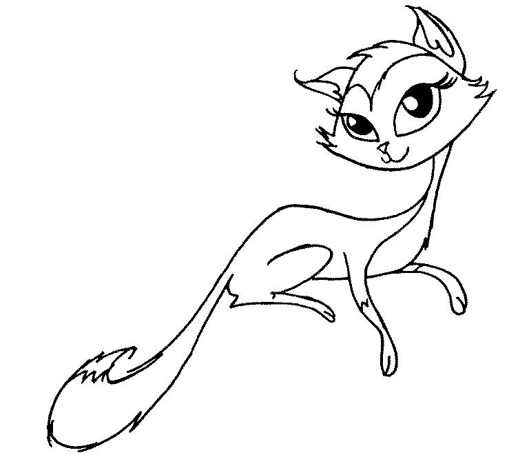 Bratz Cat coloring page