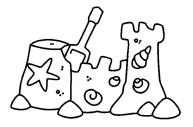 Sandcastle coloring page