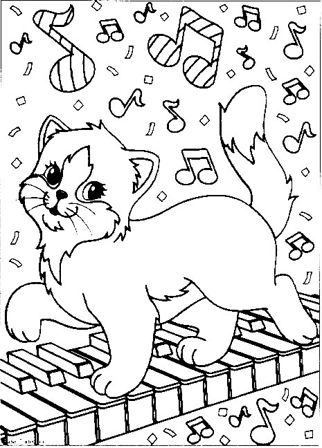 Chat In Music coloring page