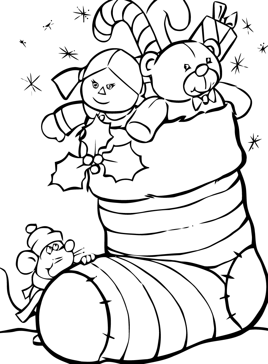 Christmas Stocking coloring page