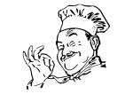 Chef coloring page