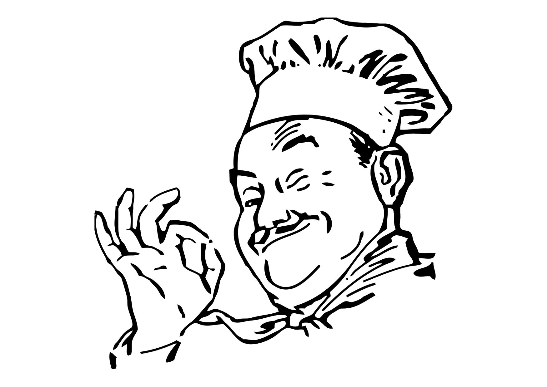 Chef coloring page
