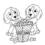 Coloriage chien Popcorn