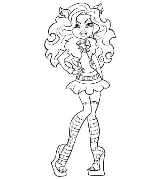 Coloriage Clawdeen Wolf