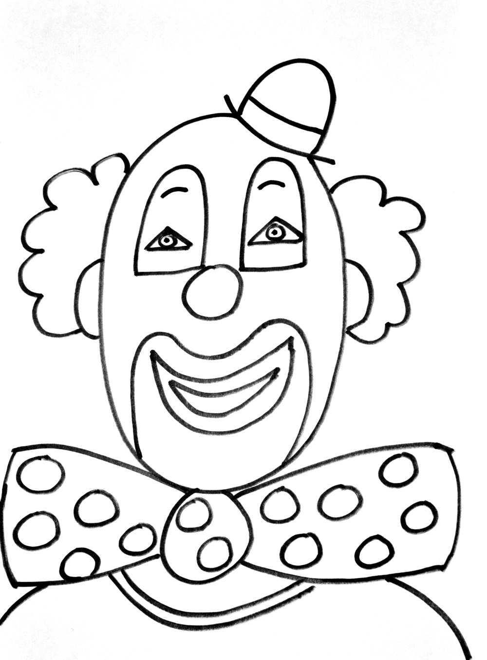 Coloriage clown cirque