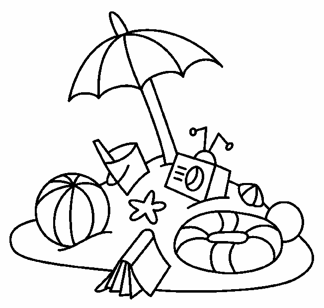 Corner Of The Beach coloring page