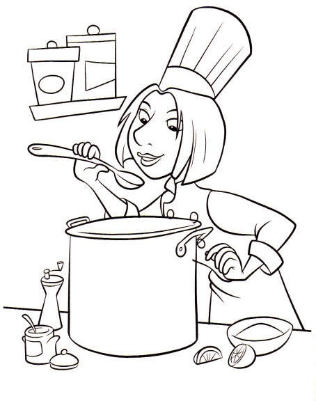 Colette From Ratatouille coloring page