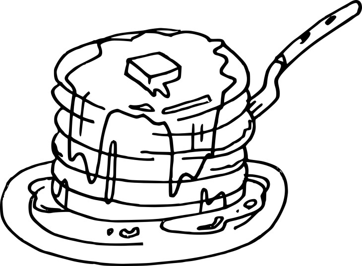 Delicious Pancakes coloring page