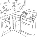Kitchen coloring page