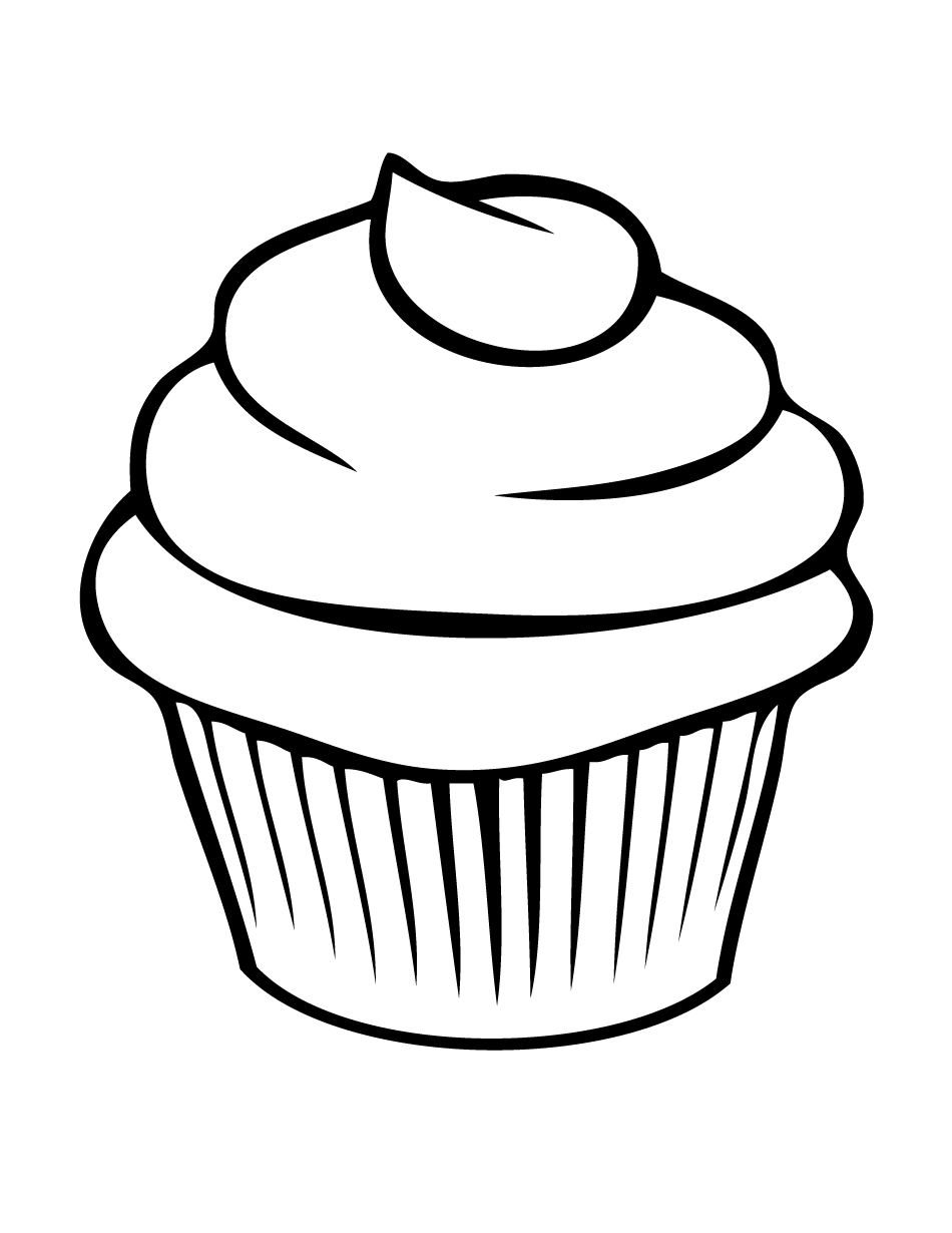 Disegno di Cupcake da colorare