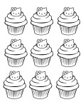 Hello Kitty Cupcake coloring page