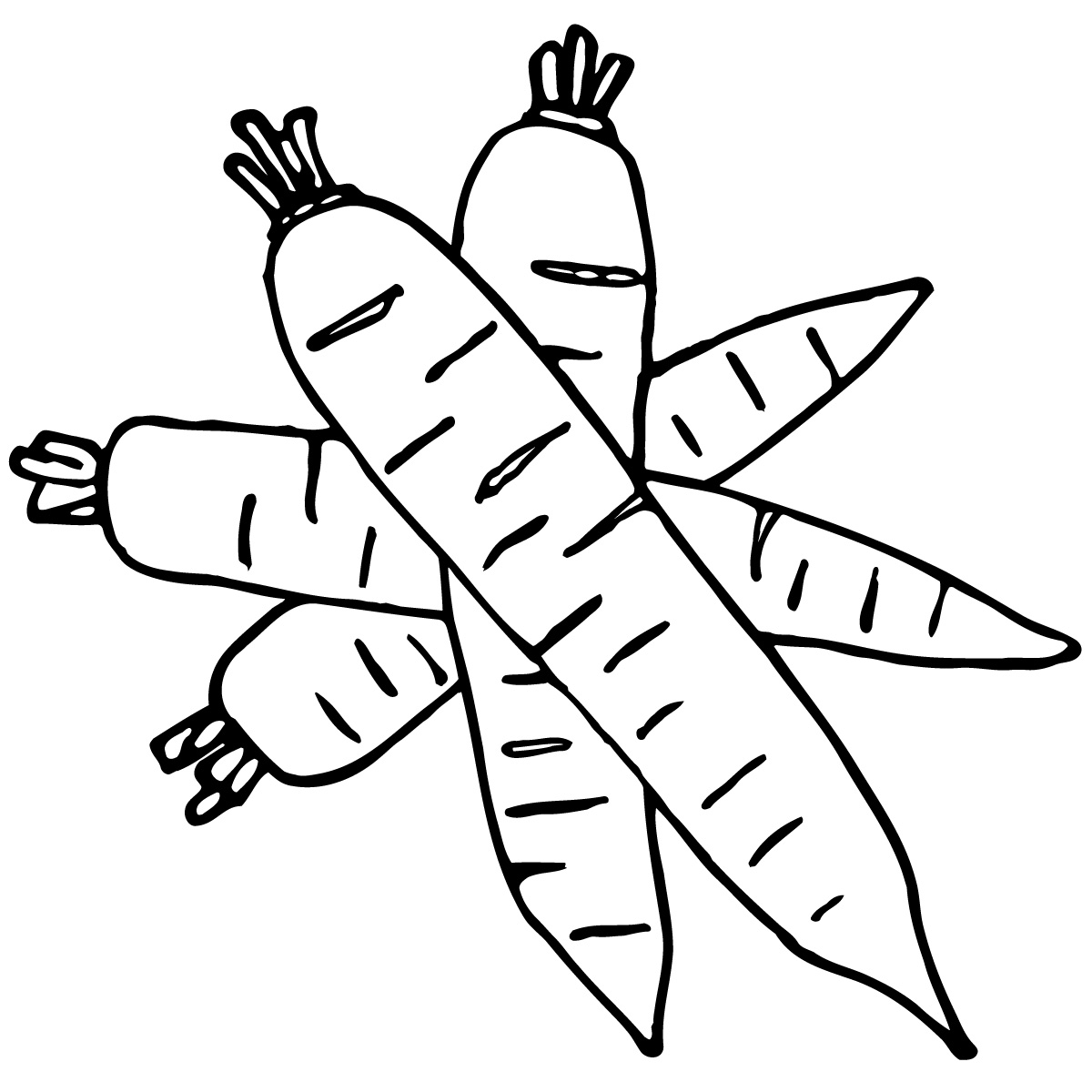 Carrots coloring page
