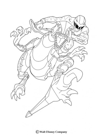 Coloriage Dinosaure Power Rangers