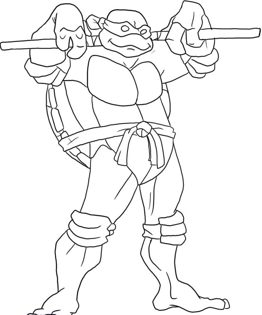 Coloriage Tortues Ninjas Donatello Dessin Tortue Ninja à imprimer