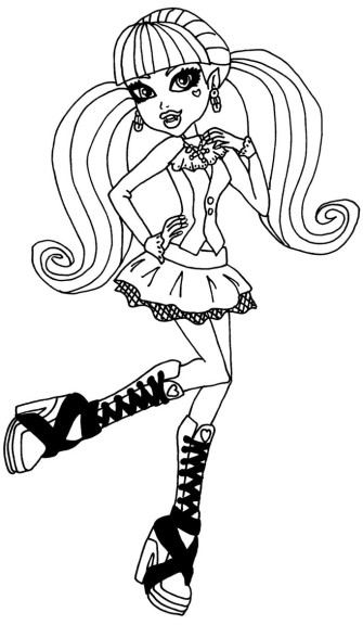 Disegno di Monster High Draculaura da colorare