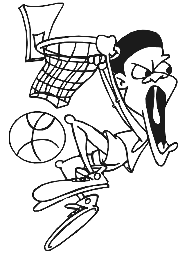Dunk Basketball coloring page
