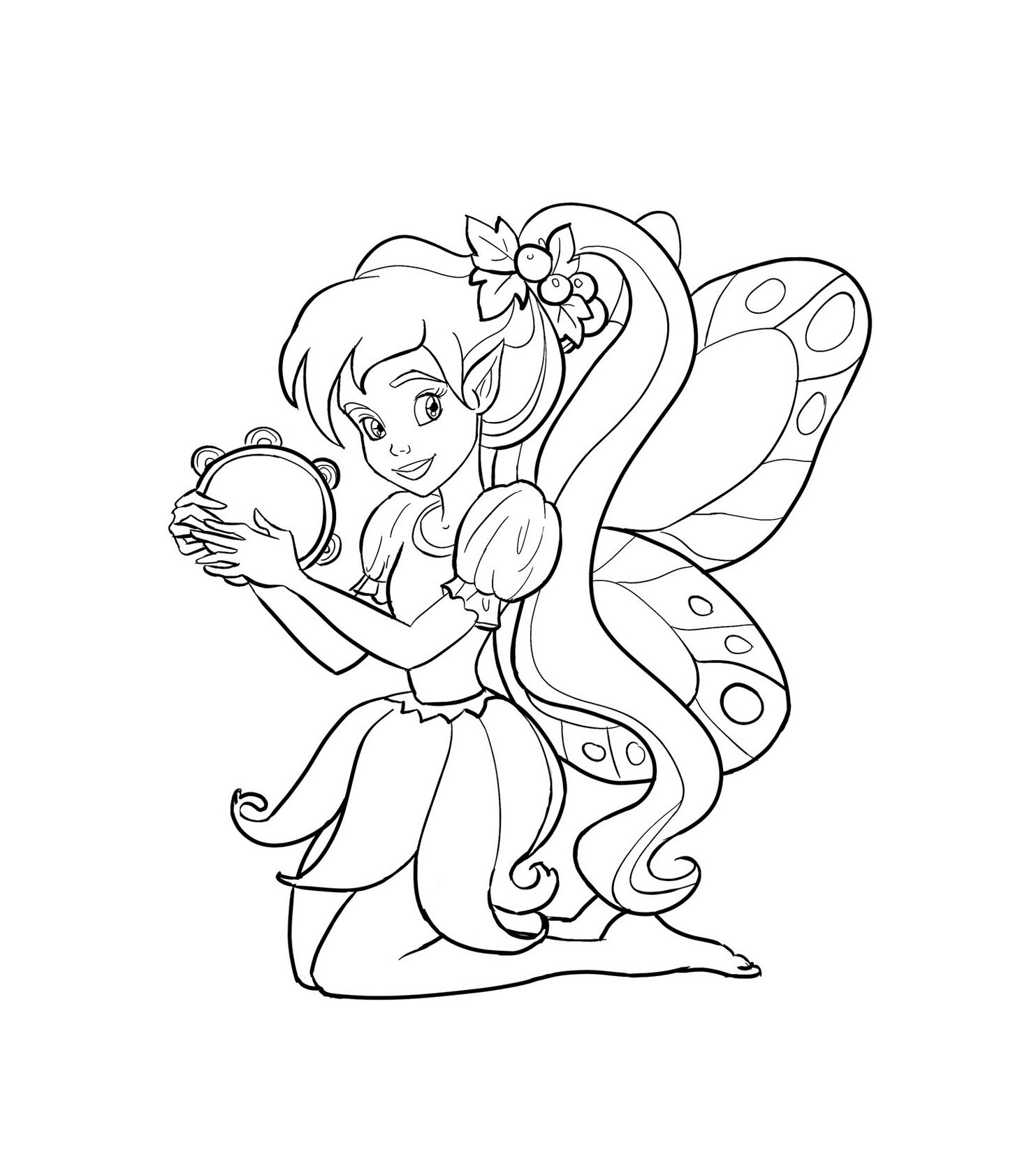 Fairy Musician coloring page