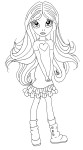A Girl With Long Hair coloring page